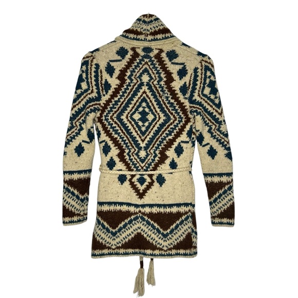 Ralph Lauren Denim & Supply Vintage Aztec Pattern Belted Cardigan Size XS - Picture 3 of 10
